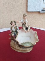 Egy igen ritka,antik porcelán szobor,,dupla figurás,,Turn Wien,,19x 18 cm,,Hibátlan..