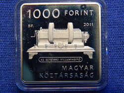 Magyarország 1000 Forint 2011 PP Jedlik Ányos kapszulában