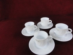 Harmónia spanyol porcelán 3 db együtt eladó kávéscsésze + alátét, hófehér. Vanneki!