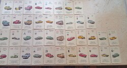 Piros hàtuljú retro autós kártya 39 lap