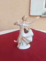 Wallendorfi táncos nő,,balerína,,23 cm,,,Minimál ár nélkül..