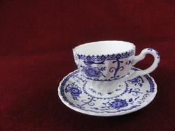 JOHNSON BROTHERS angol porcelán kávéscsésze + alátét. Kobalt kék. Vanneki!