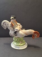 Herendi Kakas Marci porcelán figura, Lux Elek