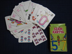 Retro Számkártya játék a dobozában