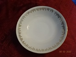 Csehszlovák minőségi porcelán köretes tál, arany díszítéssel. Vanneki!