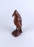 2B363 Vintage faragott madár szobor 20.5 cm