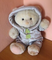 Régi ritka vintage Russ Berrie „Butterball” plüss maci fényes kezeslábasban 29 cm