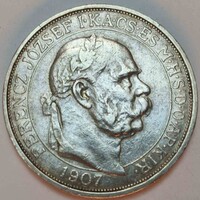 Ferenc József 5 Korona 1907 Koronázási