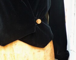 Vintage Jil Sander bársony blézer 38-as fekete bársony zakó kabát felső