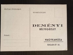 D210684 Deményi Bélyegüzlet, Nagykanizsa – belépési nyilatkozat bélyegcsere-forgalomhoz, 1940k
