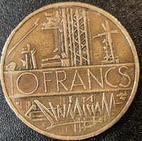 Franciaország 10 frank, 1978.