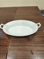 Fehér Herendi porcelán 2 füles kínáló tál