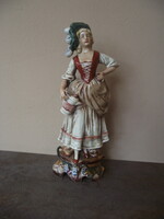 Barokk figurás jelzett német porcelán szobor 1977 SORSZÁM:11845