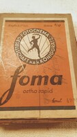 Ritka, korai Foma (Fotochema) fotólemez-doboz 24 fotólemezzel 1913 ból