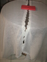 Beautiful vintage-style lace-edged stained glass curtain pair and door curtain