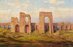 (K) Reiszmann / Reissmann / Károly Miksa (1856-1917) : Aqua Marcia / Római vízvezeték romjai