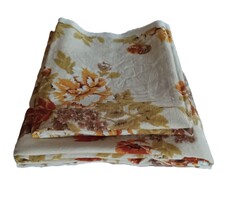 Régi őszi virágos gyönyörű textil méteráru dekor anyag lakás textil