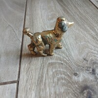 Patinás régi réz uszkár szobor (4,8x6x1,9 cm)