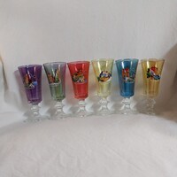 San Marino lüszter üveg likőrös pohár készlet (6 db, 12,8x5,5 cm)