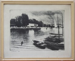 (K) Kórusz József (1927-2010) : Badacsonyi öböl / Balaton