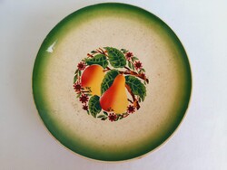 Retro Gránit falitányér 24cm körte mintás 315 - Kispest - hibátlan