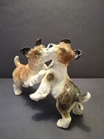 Volkstedt, Ens porcelán kutyák, 22 cm
