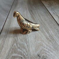 Pompás régi tömör réz galamb szobor II. (5,7x6,2x3 cm)