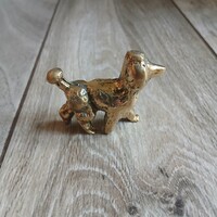 Szép régi réz uszkár szobor (4,8x6,1x1,7 cm)