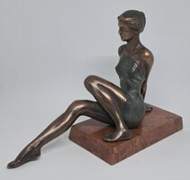 Czobor Sándor "Vali" c. bronzszobor eredetiségigazolással