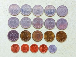 Dél-Korea 20 db Különböző Érme 1 10 100 Won 1970-2015