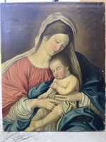 19. századi ómesteri olajfestmény – Madonna a gyermekkel (Carlo Dolci után)