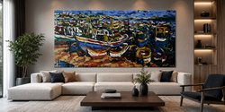 Medgyessy-Kovács Gyula Kikötő nagy méret 200x100 cm