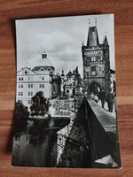 Régi Csehszlovák lap, Prága, Óvárosi Hídtorony, postatiszta, kb 1960-as évek