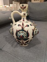 Rare Antique Zsolnay Hollow, Double-Walled Historicist Decorative Jug – Marked, Perfect Condition!
