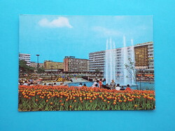 Képeslap (53) - Németország (NDK) - Karl-Marx-Stadt - Karl-Marx tér 1970-es évek