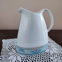 Különleges német Scherzer Bavaria porcelán kancsó – Art Deco stílusú lótusz mintával, 1990-es évek