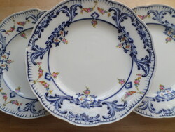 3 db HIBÁS antik Meissen porcelán tányér 24 cm