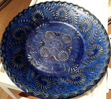 Hungarian Ethnic plate to hang on a wall 36 cm round and 7 cm deep