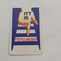 Közlekedésbiztonsági Tanács kártyanaptár 1975  - Itt is figyelmesen