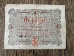 5 Forint 1848 VG+ Előlapi Román Ékezethibával