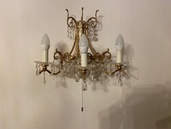 Neoklasszikus / Barokk újjászületés (Neo-Baroque)  stílusú réz falikar párban