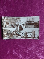 Ritka retro London fotó-képeslap szerencse-motívummal – Londoni bélyegzővel (1958)
