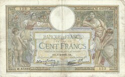 100 frank francs 1939.04.06. Franciaország Le Cassier Gal.