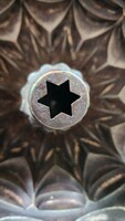 BIEDERMEIER JUDAIKA ZSIDÓ DÁVID CSILLAG JELZETT KUGLÓF GUGELHUPF SÜTŐFORMA ÉLES KONTÚR MUZEÁLIS KÉZI