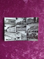 Retro NDK mozaik képeslap (1961) – Gruß aus Bitterfeld, eredeti bélyeggel
