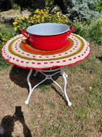 Budafok "NEHÉZ" 44 cm átmérőjű, 25 literes zománcos edény 17 cm magassággal