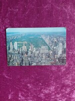 Ritka amerikai légipostai képeslap – New York, Central Park (1964, USA bélyeggel)