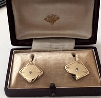 Régi artdeco mandzsetta 14 karátos arany,brilliánssal!