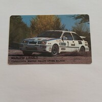 HUNGÁRIA BIZTOSÍTÓ kártyanaptár 1991 - MARUZSI LÁSZLÓ Többszörös magyar rallye-cross bajnok
