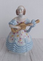 Herendi porcelán Déryné kék ruhában!